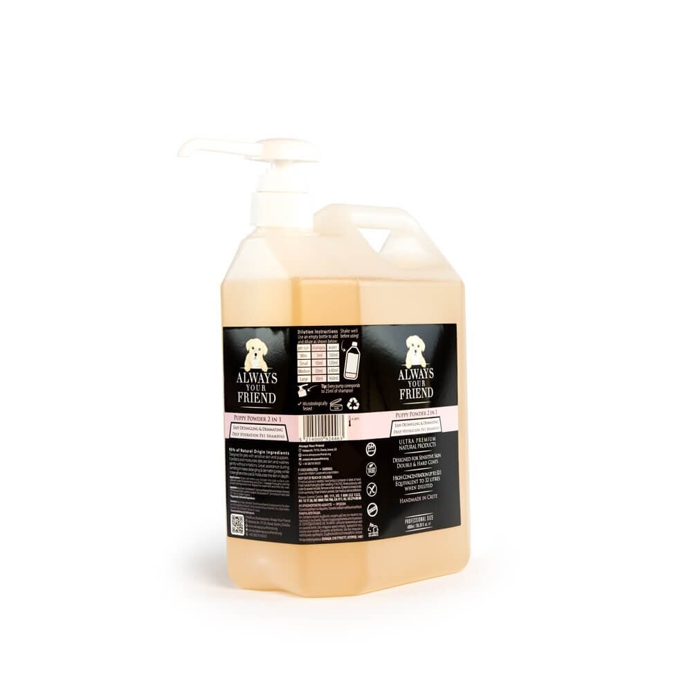 ALWAYS YOUR FRIEND Puppy Powder Shampoo 2in1/ Mažyliams